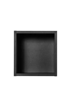 Etagère haut de salle de bain suspendue NOVA NOIR 27 x 28 cm