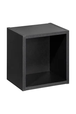 Etagère haut de salle de bain suspendue NOVA NOIR 27 x 28 cm