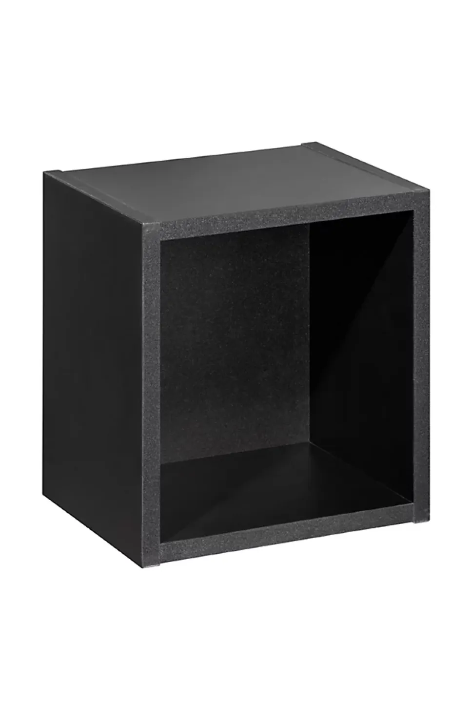Etagère haut de salle de bain suspendue NOVA NOIR 27 x 28 cm