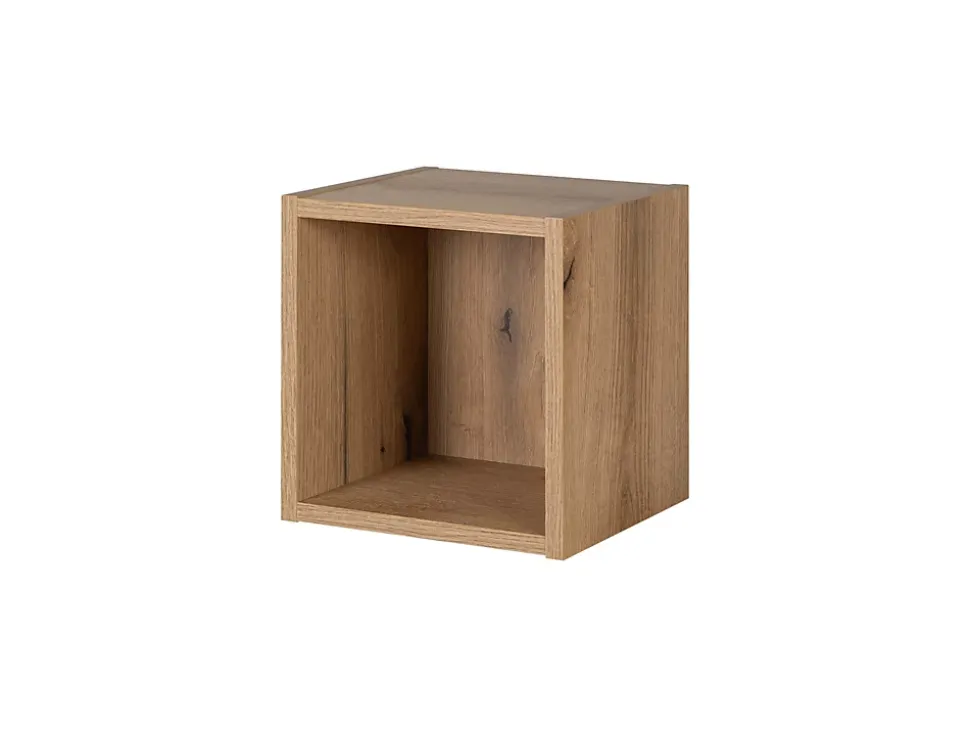 Etagère haut de salle de bain suspendue NOVA OAK 27 x 28 cm