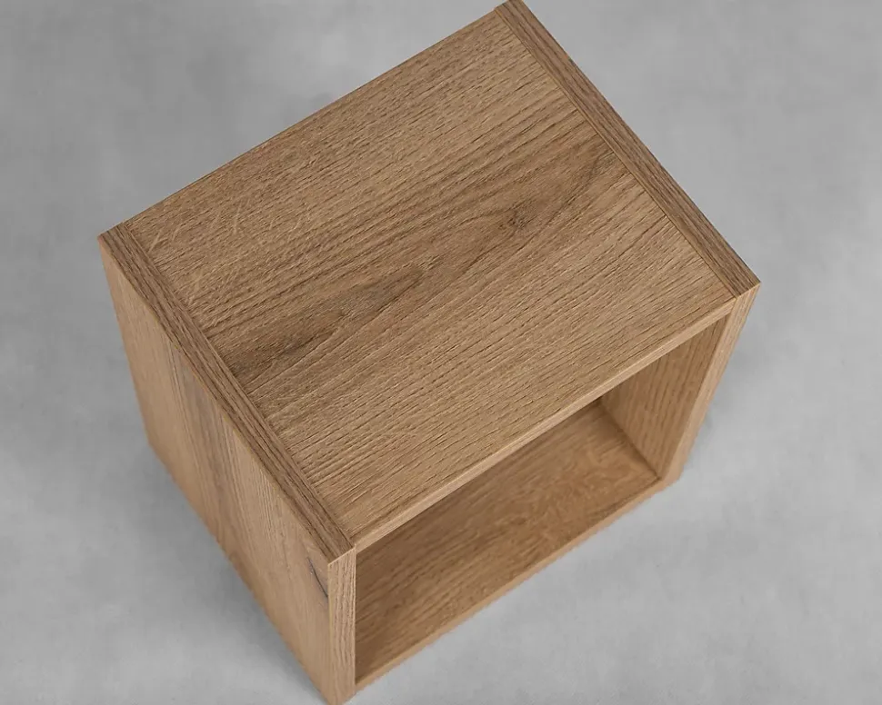 Etagère haut de salle de bain suspendue NOVA OAK 27 x 28 cm
