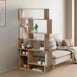 Etagère Hawai avec 10 trous couleur chêne