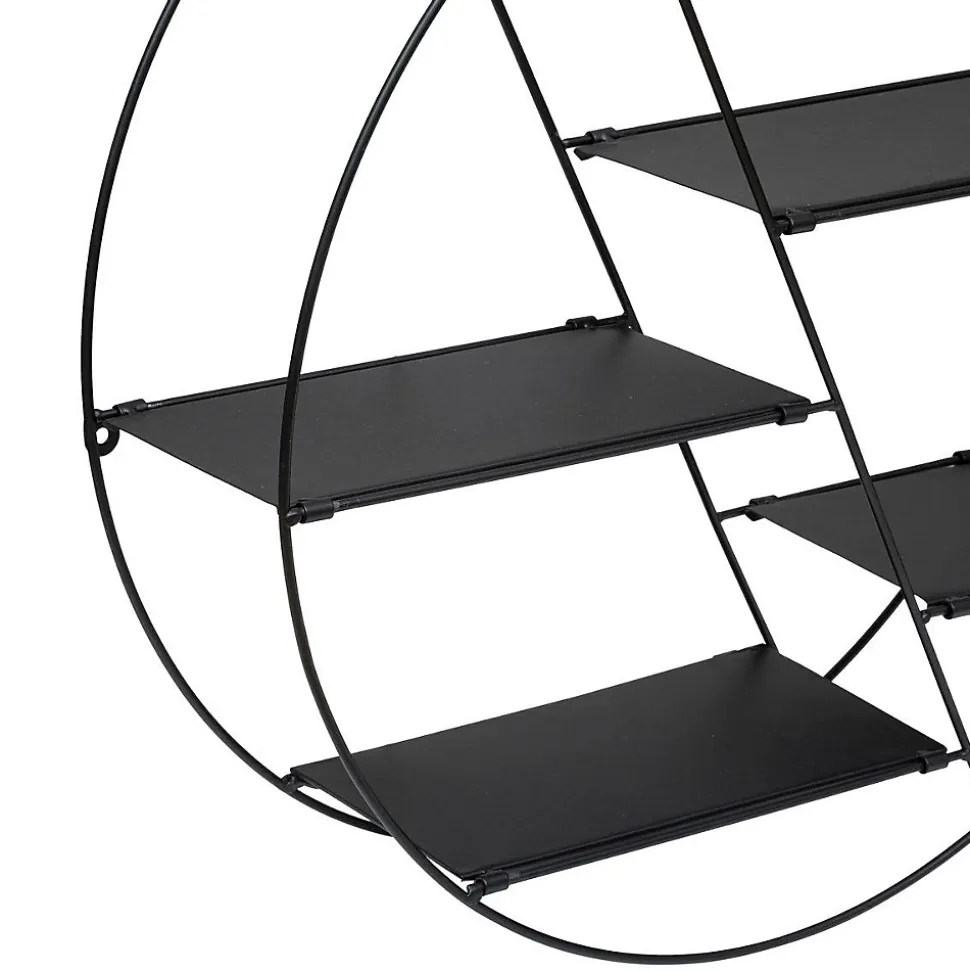 Etagère Lara en métal D50cm noir - Atmosphera