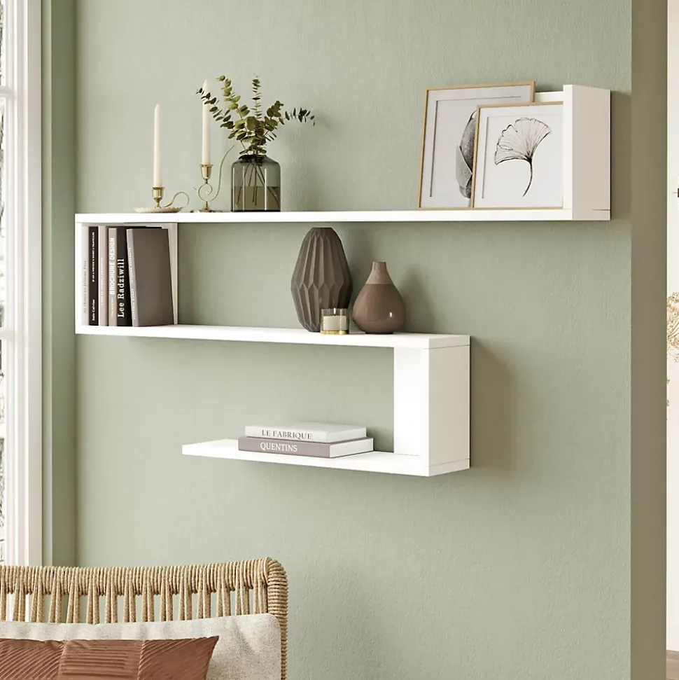Etagère Limba 71,5x120x14,5 Panneau de particules Blanc Moderne
