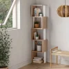 Etagère Maldivas 5 trous couleur Chêne/Blanc