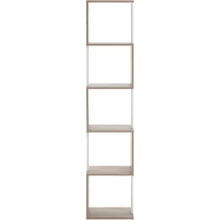 Etagère Maldivas 5 trous couleur Chêne/Blanc