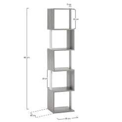 Etagère Maldivas 5 trous couleur Chêne/Blanc