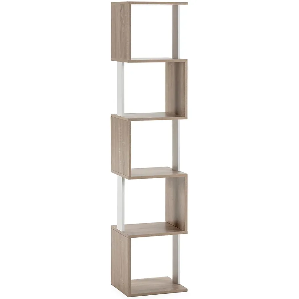 Etagère Maldivas 5 trous couleur Chêne/Blanc