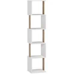 Etagère Maldivas 5 trous couleur blanc/chêne