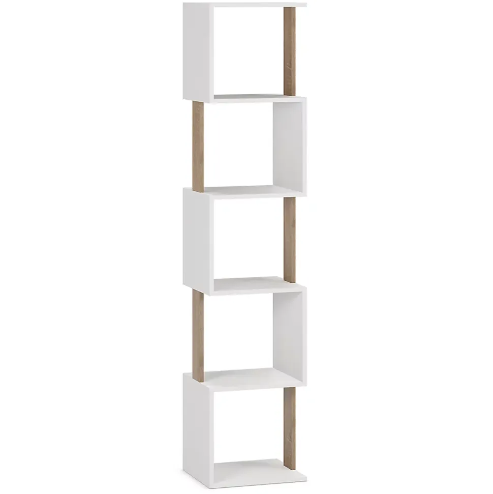 Etagère Maldivas 5 trous couleur blanc/chêne