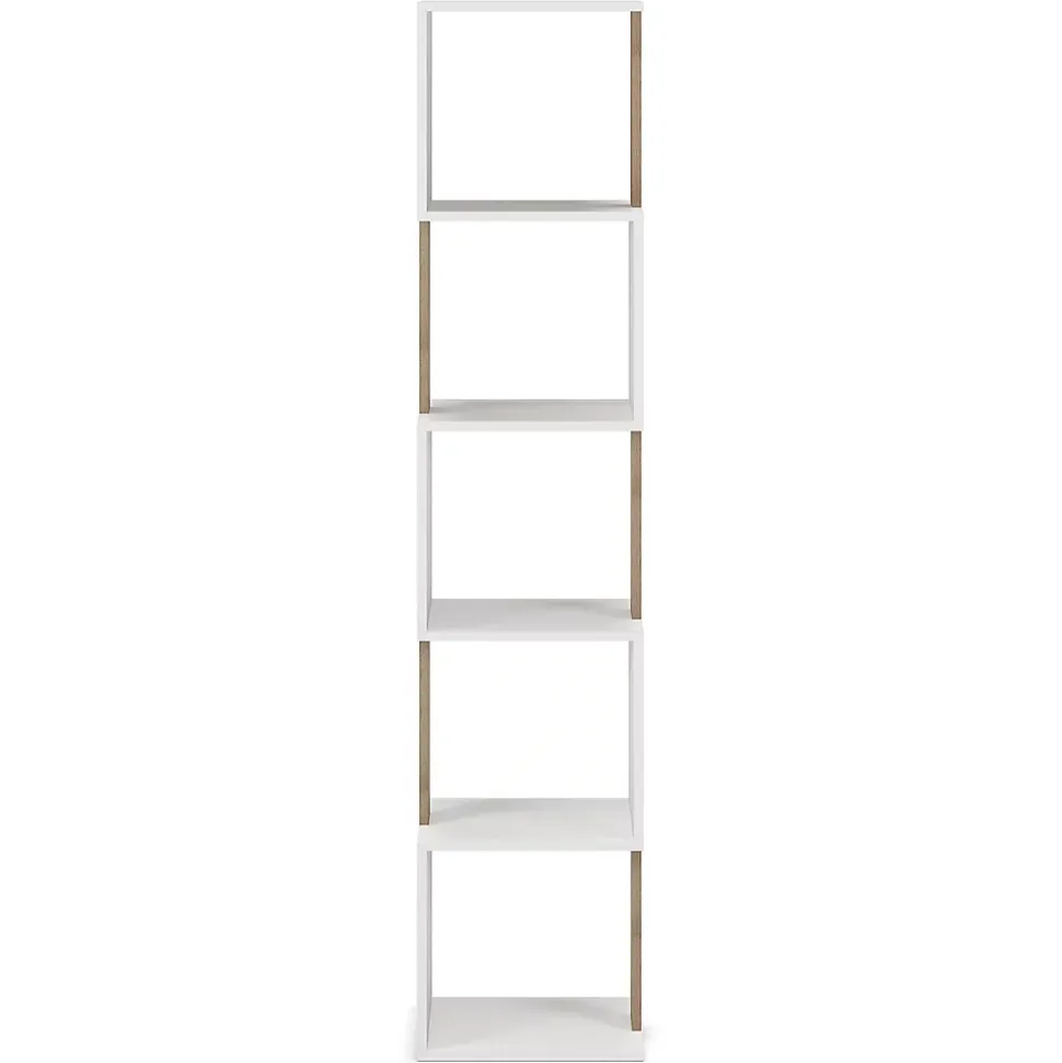 Etagère Maldivas 5 trous couleur blanc/chêne