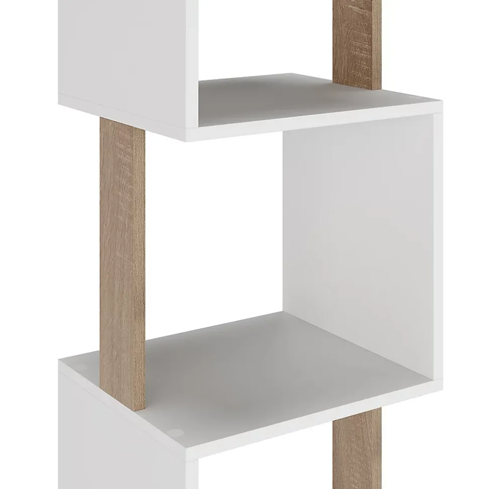 Etagère Maldivas 5 trous couleur blanc/chêne