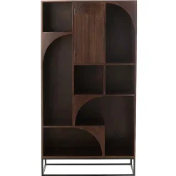 Etagère mode bois de manguier brun 90x33x168cm