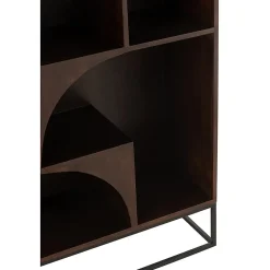 Etagère mode bois de manguier brun 90x33x168cm
