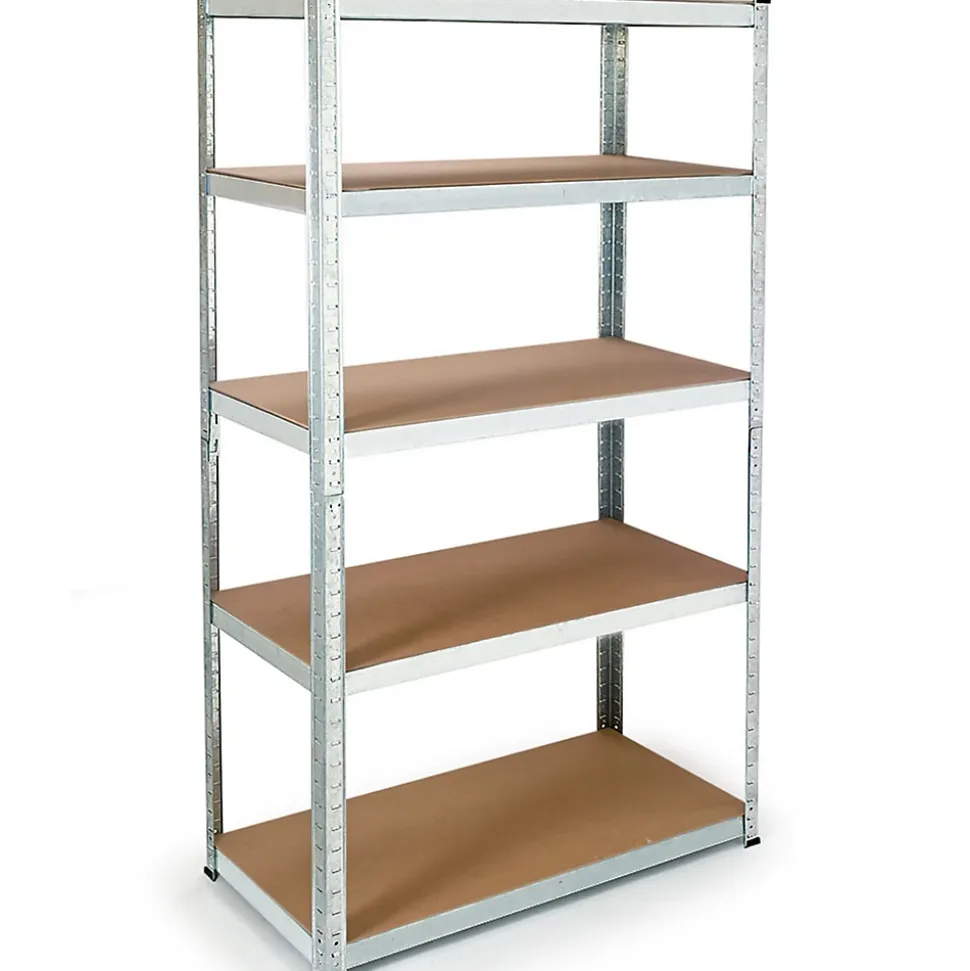 Etagère modulable charges lourdes en métal 5 plateaux