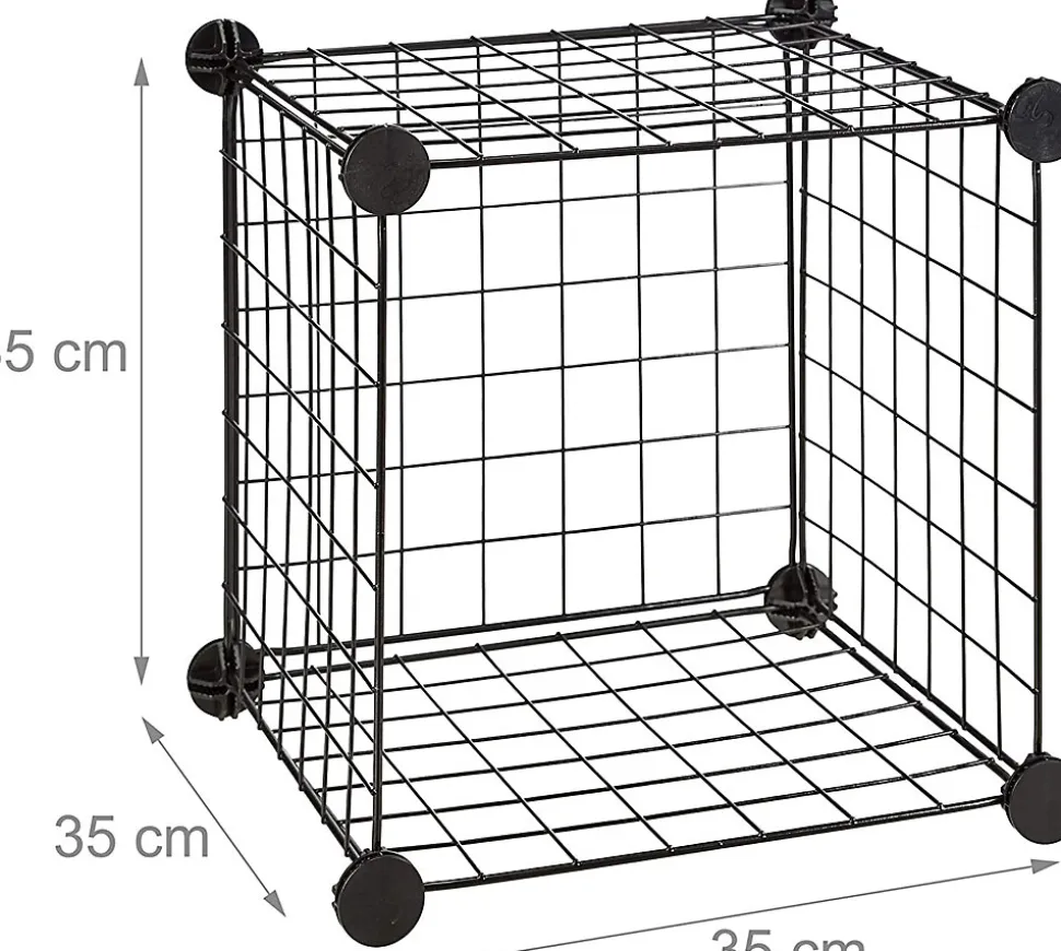 etagère modulable grille treillis 9 cubes metal metal Helloshop26
