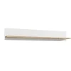 Etagère murale 160 cm blanc mat et décor bois clair - LEANE