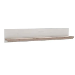 Etagère murale 205 cm décor chêne blanchi - ANGELE