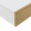 Etagère Murale à Compartiment Fermé Antilles 50x24x12cm Blanc Bois en.casa