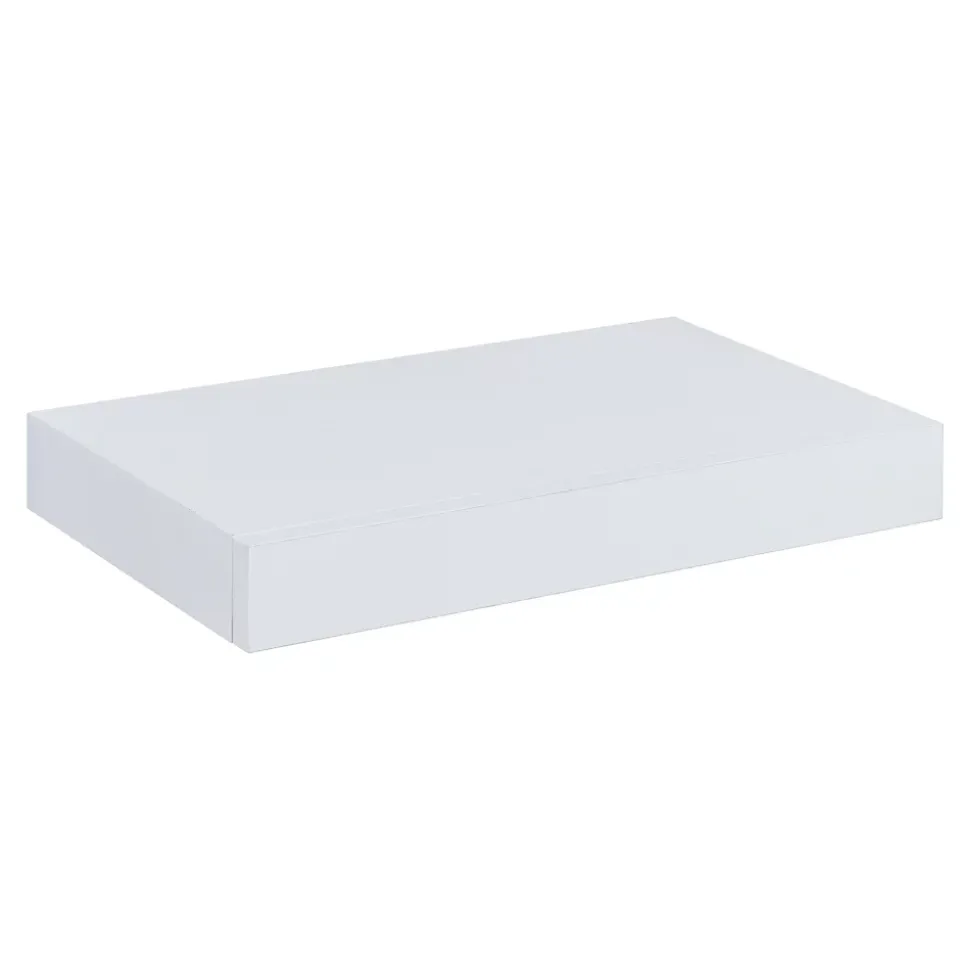 Etagère murale avec tiroir Hyvinkää 40 x 25 x 5 cm blanc en.casa