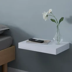 Etagère murale avec tiroir Hyvinkää 40 x 25 x 5 cm blanc en.casa