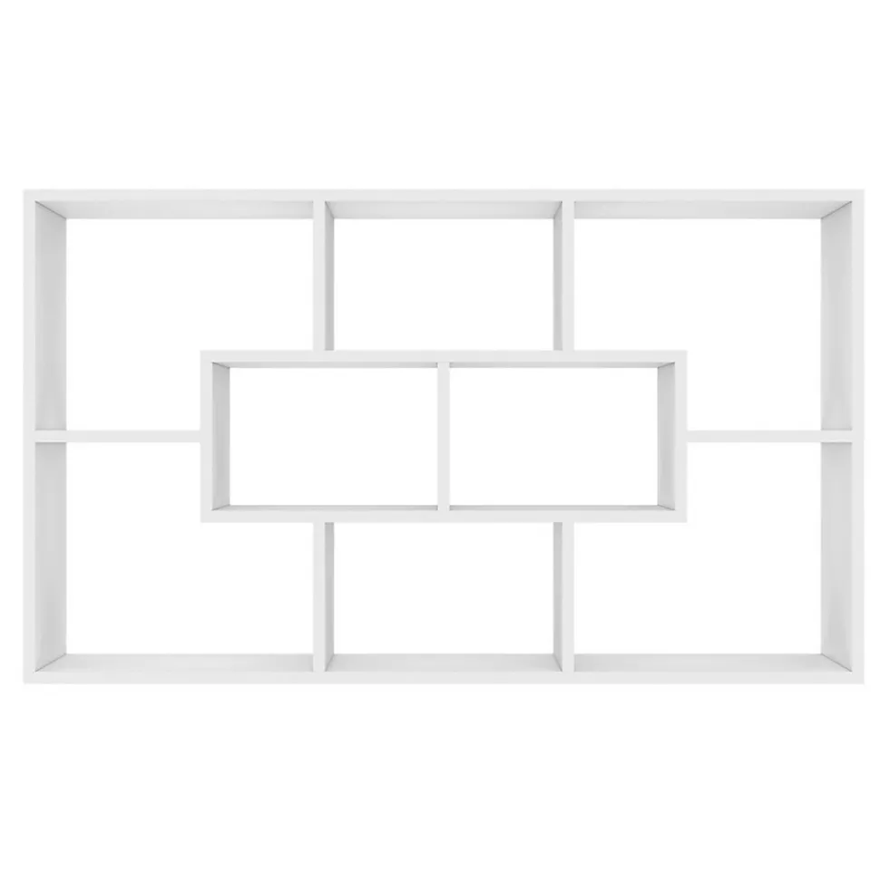 Etagère murale COLETTE avec 8 compartiments blanc