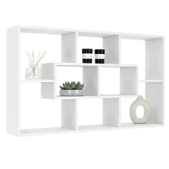 Etagère murale COLETTE avec 8 compartiments blanc