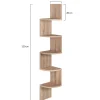 Etagère murale d'angle ISA 5 niveaux façon hêtre