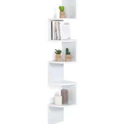 Etagère murale d'angle ISA 5 niveaux blanche