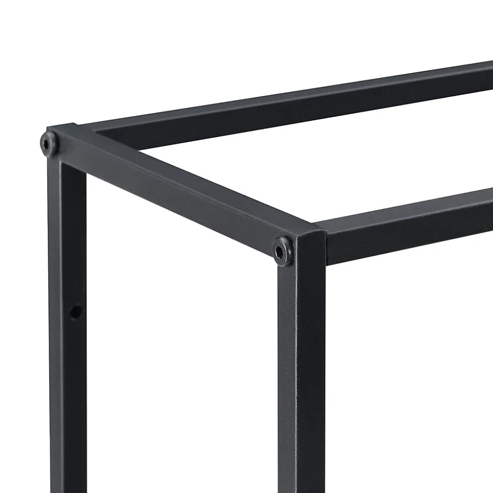 Etagère Murale Design à 9 Surfaces De Stockage Meuble De Rangement En Fer 100 X 18 X 110 Cm Noir en.casa
