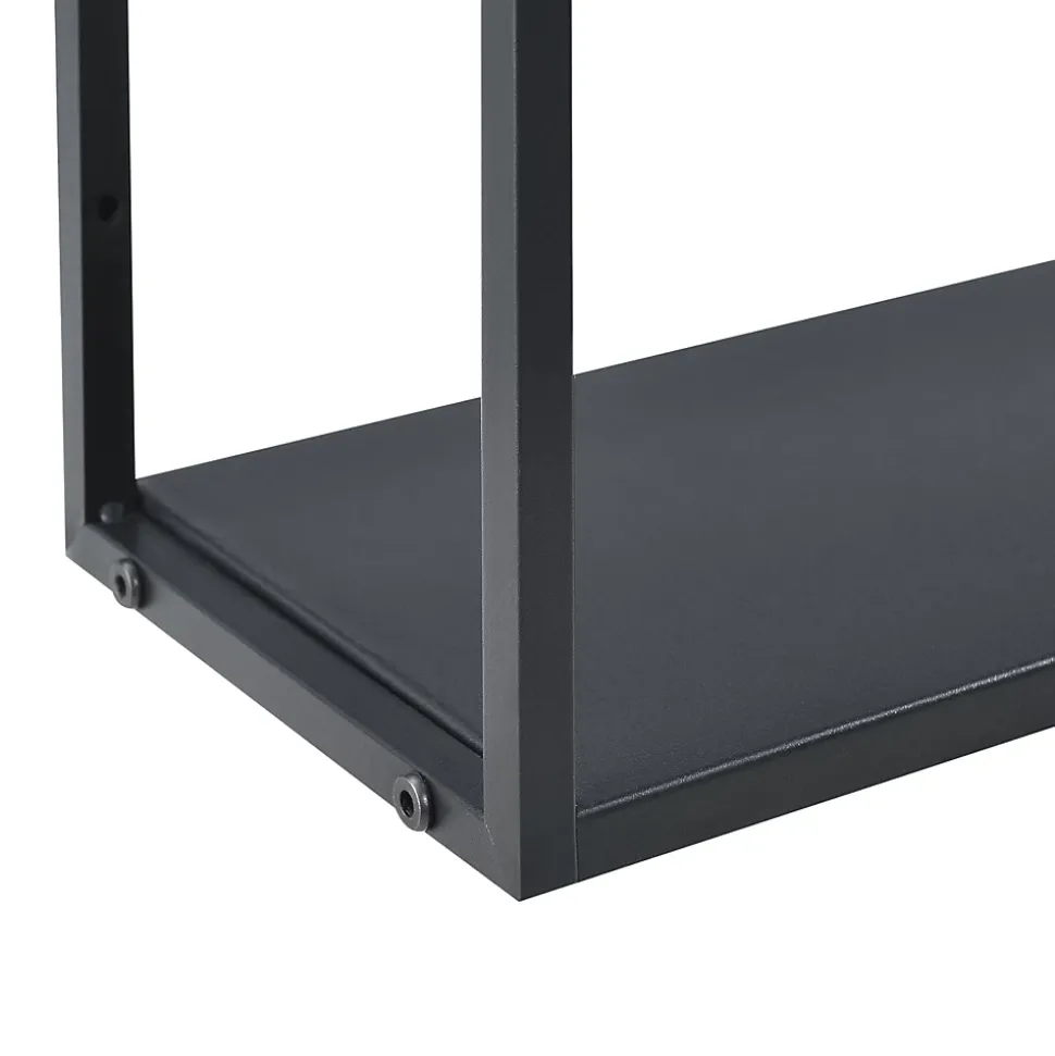 Etagère Murale Design à 9 Surfaces De Stockage Meuble De Rangement En Fer 100 X 18 X 110 Cm Noir en.casa