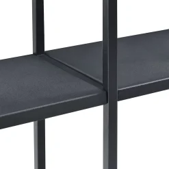 Etagère Murale Design à 9 Surfaces De Stockage Meuble De Rangement En Fer 100 X 18 X 110 Cm Noir en.casa