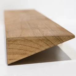 Etagère Murale en Bois Teck Huilée Rectangle - Pré-percée - 35x90x450mm - Etagère de Bureau, Cuisine, Salle de bain, Salon