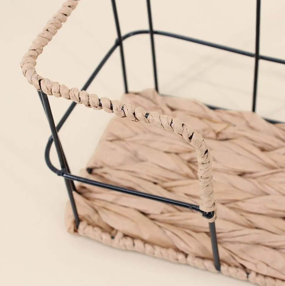 Etagère murale en corde et métal 55cm