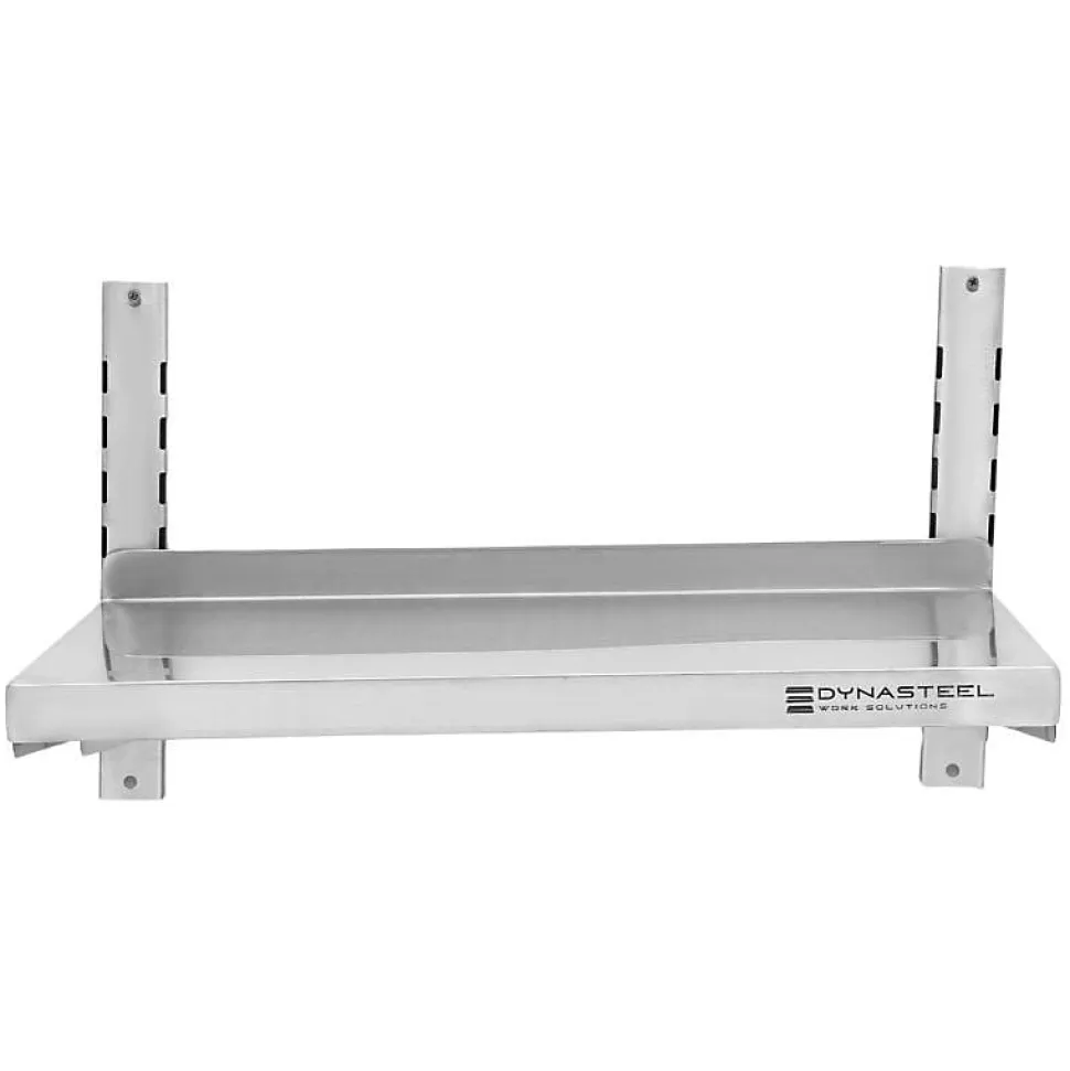 Etagère Murale en Inox sur Crémaillères - L 600 x P 400 mm