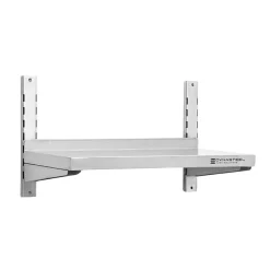 Etagère Murale en Inox sur Crémaillères - L 800 x P 300 mm