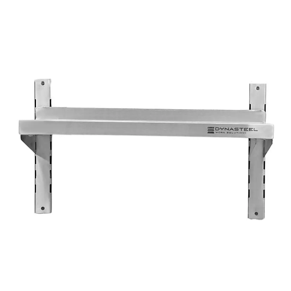 Etagère Murale en Inox sur Crémaillères - L 800 x P 300 mm