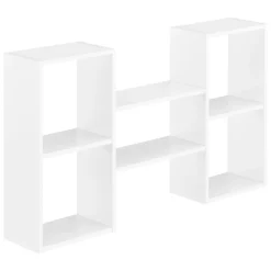 Etagère Murale Flottante Lillesand 5 Compartiments 101 x 18 x 60 cm Blanc Mat en.casa