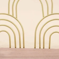 Etagère murale forme arches dorés 50cm