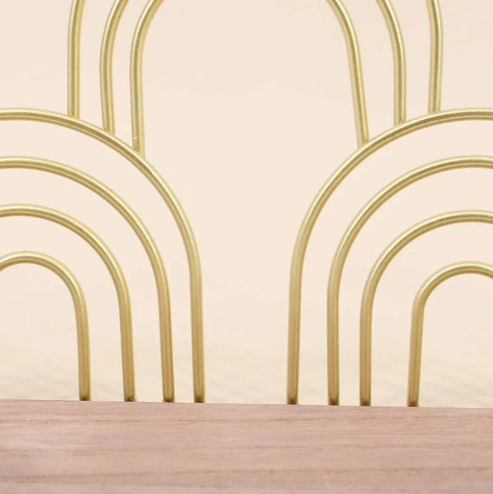 Etagère murale forme arches dorés 50cm