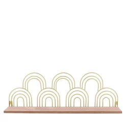 Etagère murale forme arches dorés 50cm