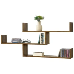 Etagère Murale Grimstad 119 x 18 x 55 cm Effet Bois Foncé en.casa