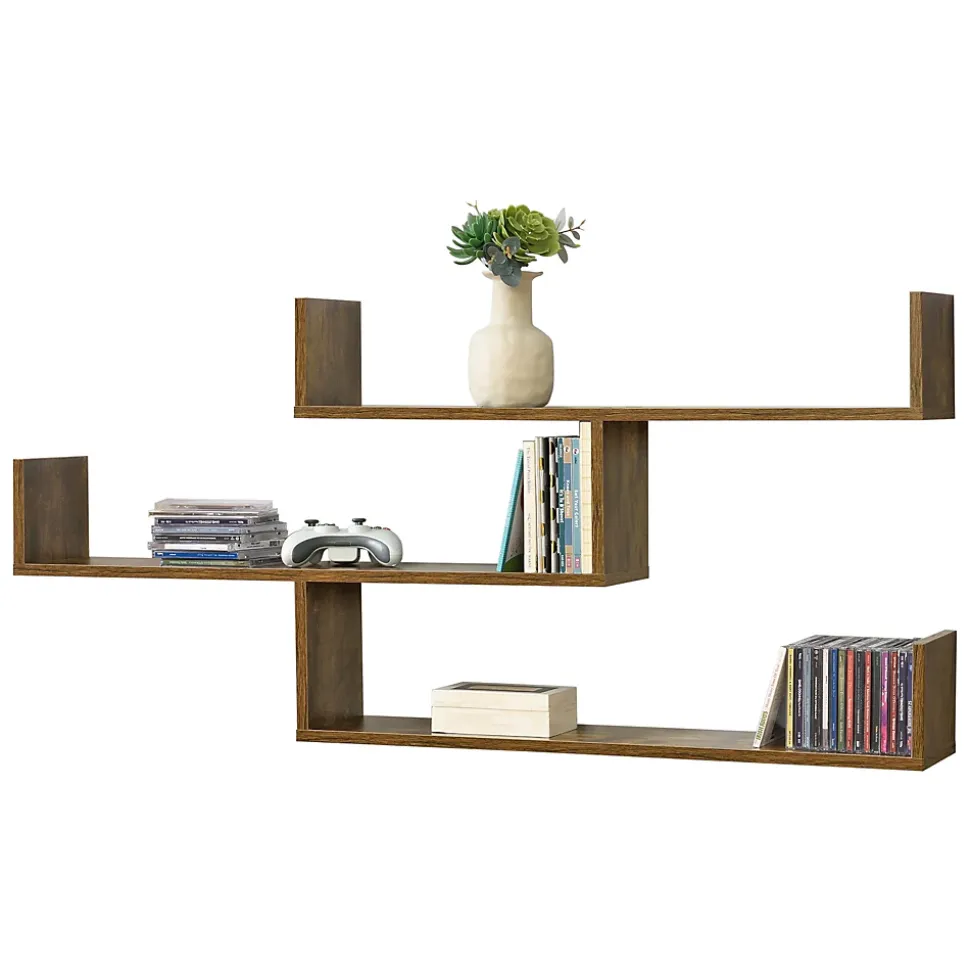 Etagère Murale Grimstad 119 x 18 x 55 cm Effet Bois Foncé en.casa