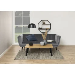 Etagère murale hexagonale en MDF et métal