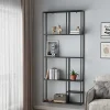 Etagère murale Jämijärvi acier 180 x 80 x 18 cm noir en.casa