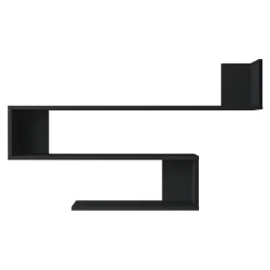 Etagère murale Kitee à 3 niveaux 71,5 x 120 x 14,5 cm noir en.casa