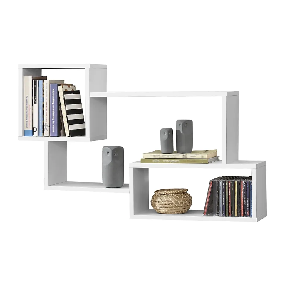 Etagère Murale Kvinesdal 87 x 18 x 54 cm Blanc en.casa