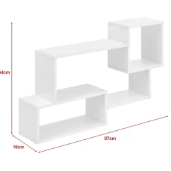 Etagère Murale Kvinesdal 87 x 18 x 54 cm Blanc en.casa