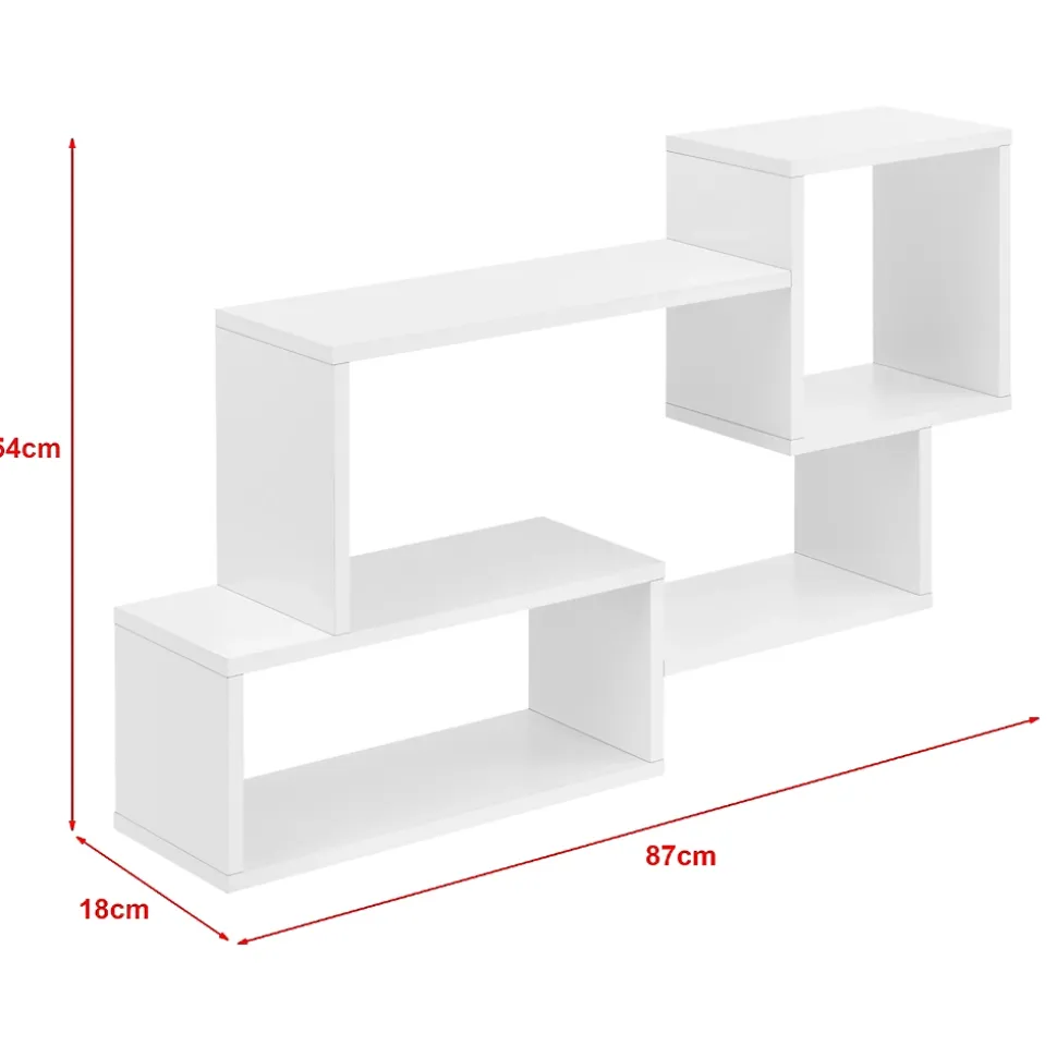 Etagère Murale Kvinesdal 87 x 18 x 54 cm Blanc en.casa