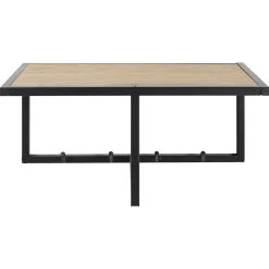 Etagère murale porte-manteau 4 accroches en MDF et Métal